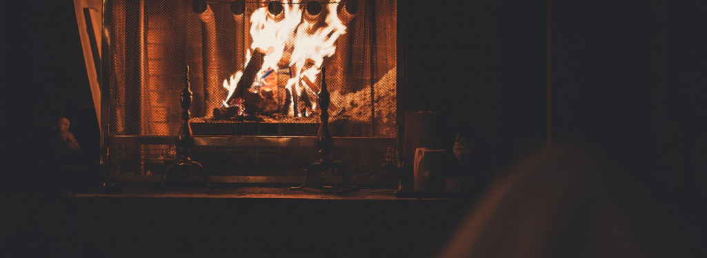 Sitting Down in Front of a Roaring Fire.